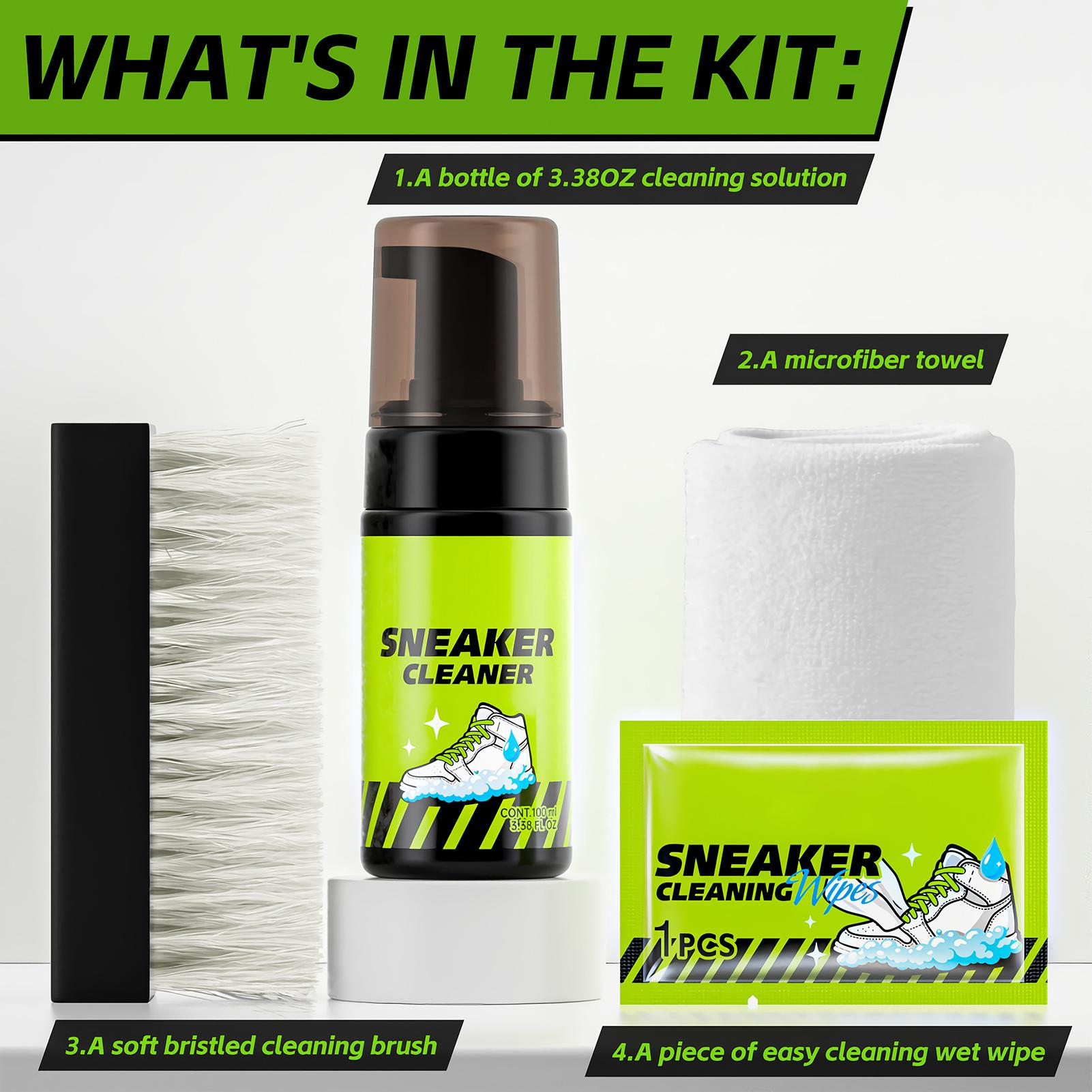 Sneaker Care For Canvas Fabrics - Limpador de Tênis 4 Peças 100ml