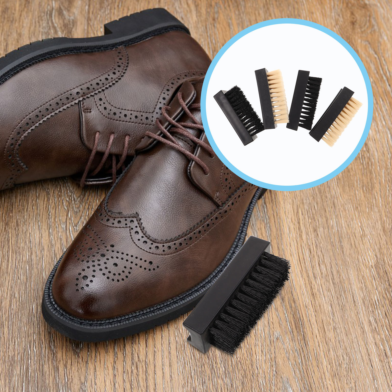 Sneaker Care Set - Conjunto de 4 Escovas Multifuncionais para